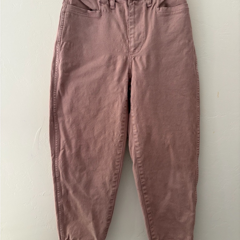 Madewell Emmett Straight Leg Cropped Pant - Vintage Petal